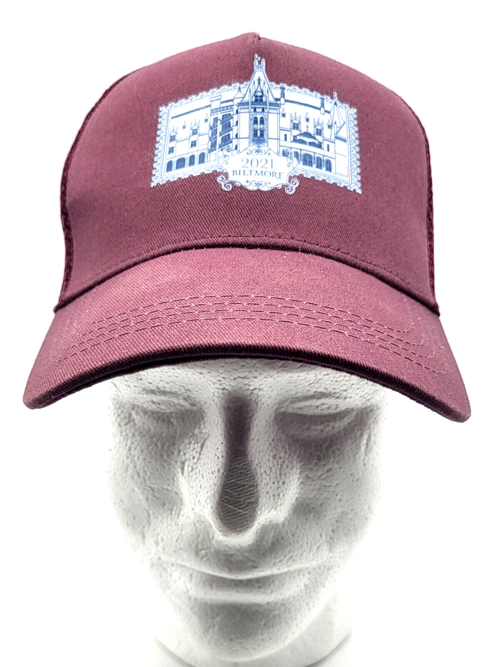 Biltmore Trucker Cap Wine Colored Snapback Cotton Polyester One Size